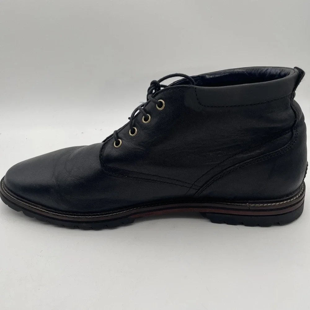 COLE HAAN Nathan Black Leather‎ Chukka Boots C30633 Men's Size 12 M